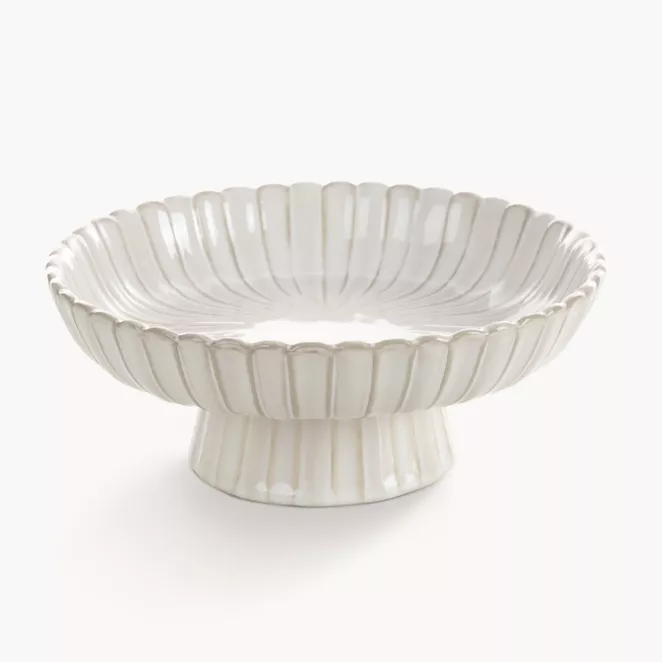 Misa dekoracyjna na stopce AVRIL z przecieranym wzorem w stylu eko