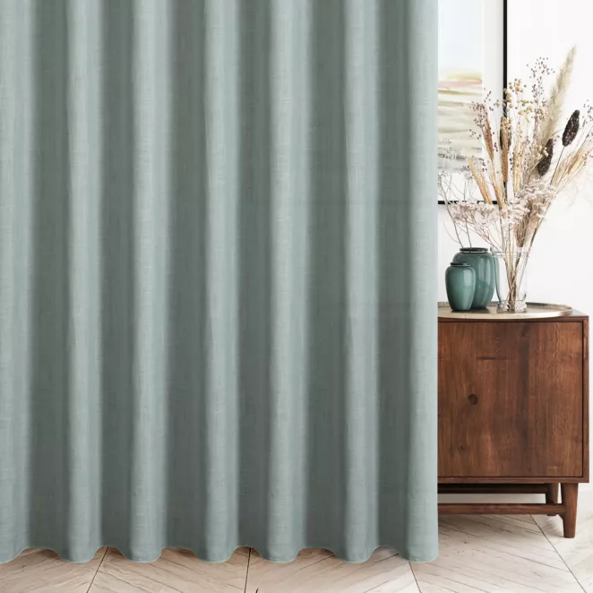 Zasłona szyta na przelotkach miętowa W STYLU EKOLOGICZNYM