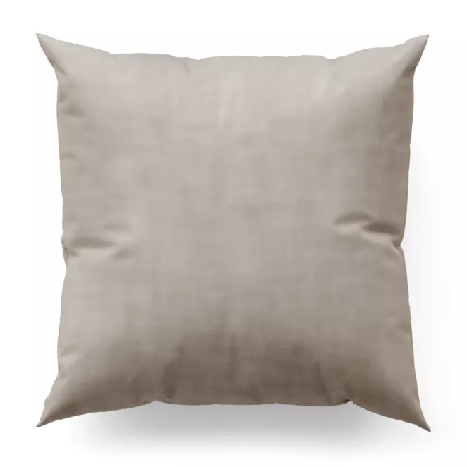 Poszewka szyta SAFARI 1 jasnobrązowa z miękkiej welwetowej tkaniny z połyskiem i poziomym prążkiem