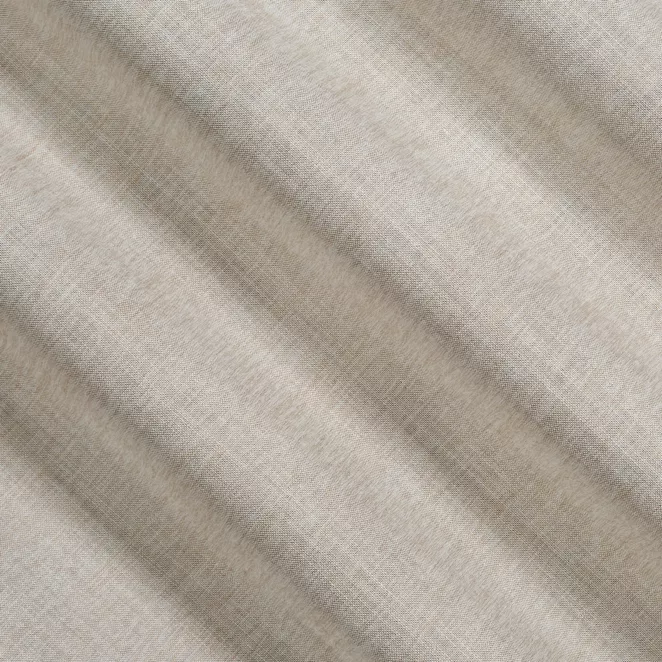 H232/3 Zasłona szyta na taśmie 5 cm beżowa z tkaniny w stylu eko o naturalnym splocie, z efektem melanżu, wykończona obciążnikiem