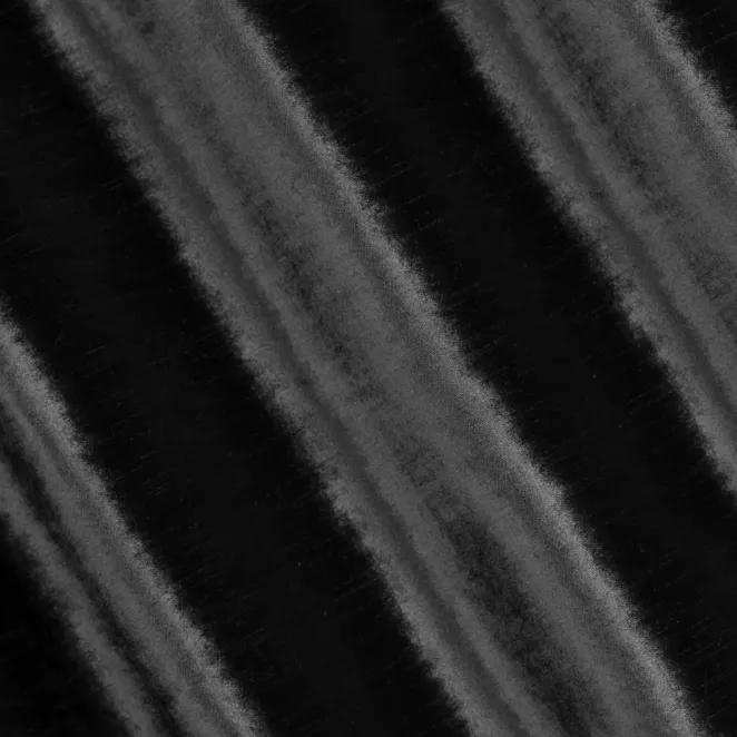 R165/3 Zasłona szyta na taśmie 5 cm SAFARI 1 czarna z miękkiej welwetowej tkaniny z połyskiem i poziomym prążkiem