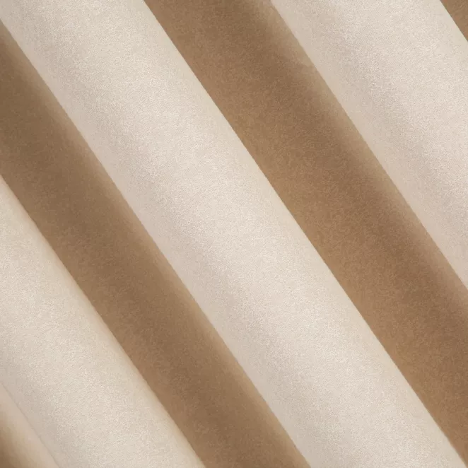 H167/3 Zasłona szyta na taśmie 5 cm VISCAYA jasnobeżowa z melanżowej i miłej w dotyku tkaniny Italissima