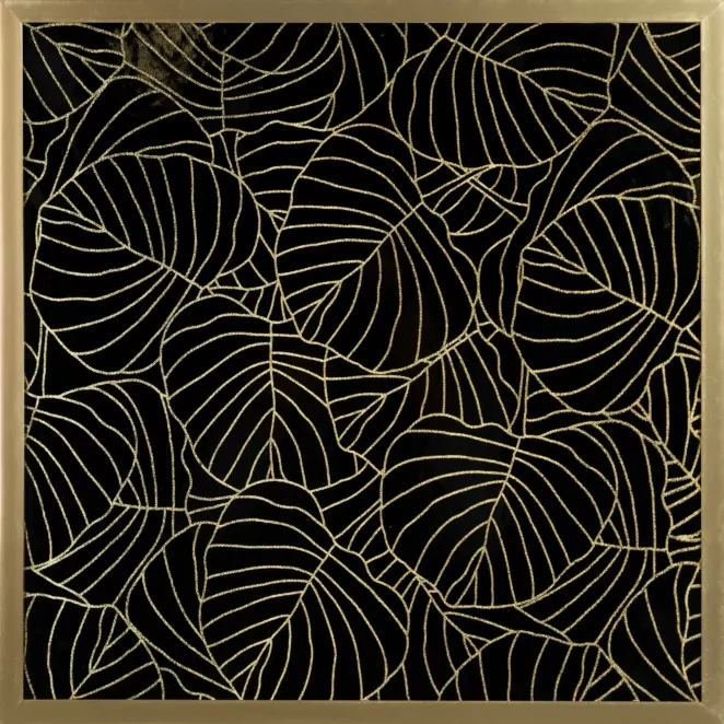 LIMITED COLLECTION Obraz LILI 2 ze złotym błyszczącym nadrukiem w złotej ramie