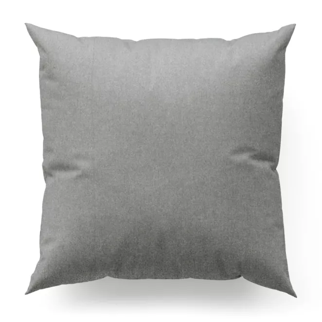 Poszewka szyta popielata z gładkiej, zaciemniającej tkaniny z wyraźnym splotem