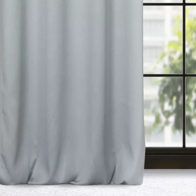 Zasłona srebrna zaciemniająca o strukturalnym wzorze 135x250 cm przelotka - CARLO