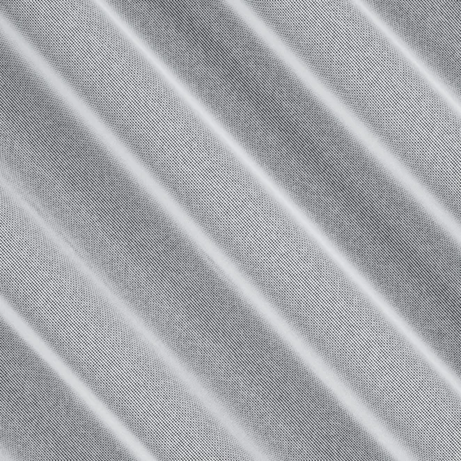 R192/2 Firana szyta na taśmie 5 cm biała z miękkiej matowej tkaniny o strukturze siatki, wykończona obciążnikiem, odporna na zaciągnięcia