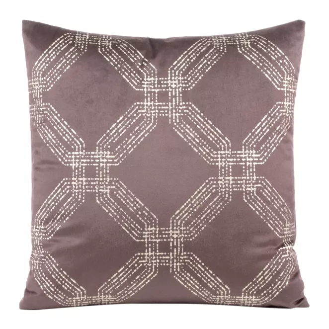 Poszewka na poduszkę 45x45 cm welwetowa kolor ciemnoróżowy z błyszczącym nadrukiem BLINK 30
