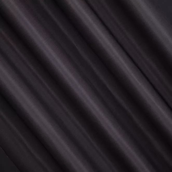 L156/26 Zasłona szyta na taśmie 5 cm czarna z miękkiej tkaniny o naturalnym splocie w stylu ekologicznym