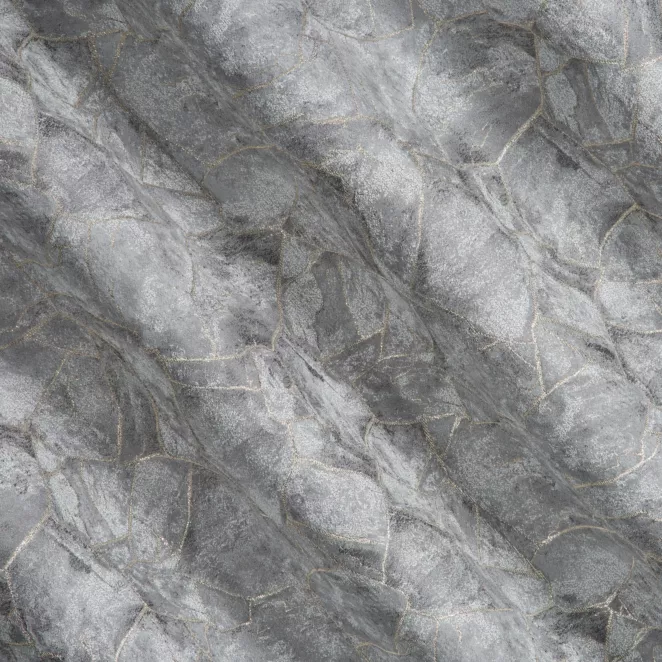 P273/7 Zasłona szyta na taśmie 5 cm popielata z tkaniny z wzorem przetykanym błyszczącą nicią