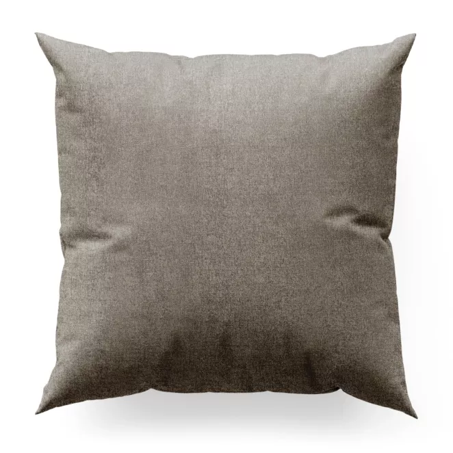 Poszewka szyta brązowa z miękkiej w dotyku tkaniny szenilowej