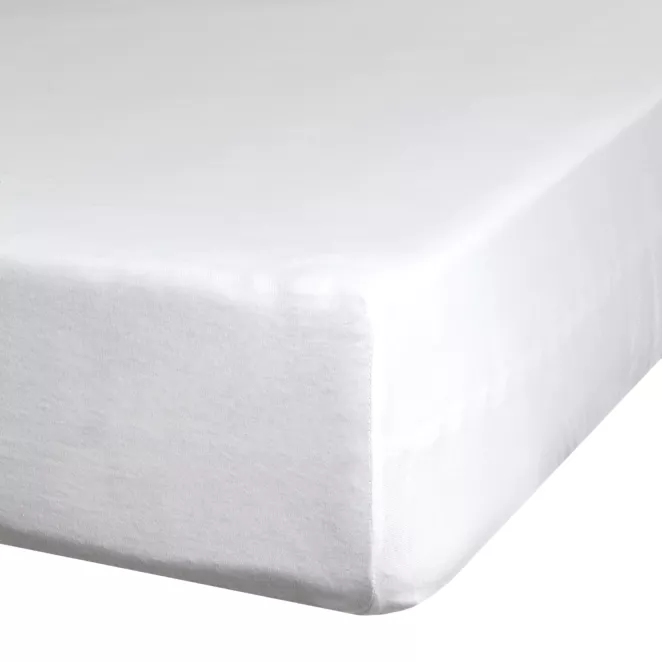 Prześcieradło jersey z gumką 180x200 cm z bawełny kolor kremowy 190 g/m2 Eurofirany Premium