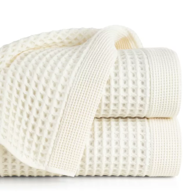 Ręcznik kąpielowy 70x140 cm bawełniany kolor kremowy o charakterystycznej gofrowej strukturze 400 g/m2 MELO