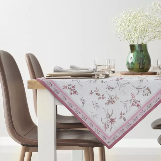 Bieżnik na stół naturalno, beżowy 90x90 cm SUMMER 6 z gładkiej i miękkiej tkaniny