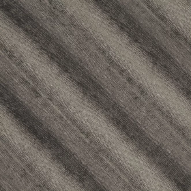 E34/12 Zasłona szyta na taśmie 5 cm ciemnobrązowa z miękkiej w dotyku tkaniny szenilowej