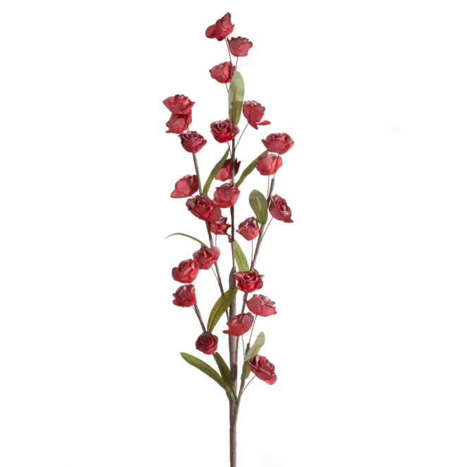Kwiat sztuczny czerwony z plastycznej pianki foamiran 90 cm