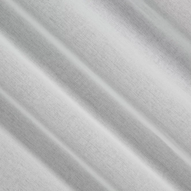 E33/5 Firana szyta na taśmie 5 cm biała z półmatowej etaminy o luźnym splocie, wykończona obciążnikiem