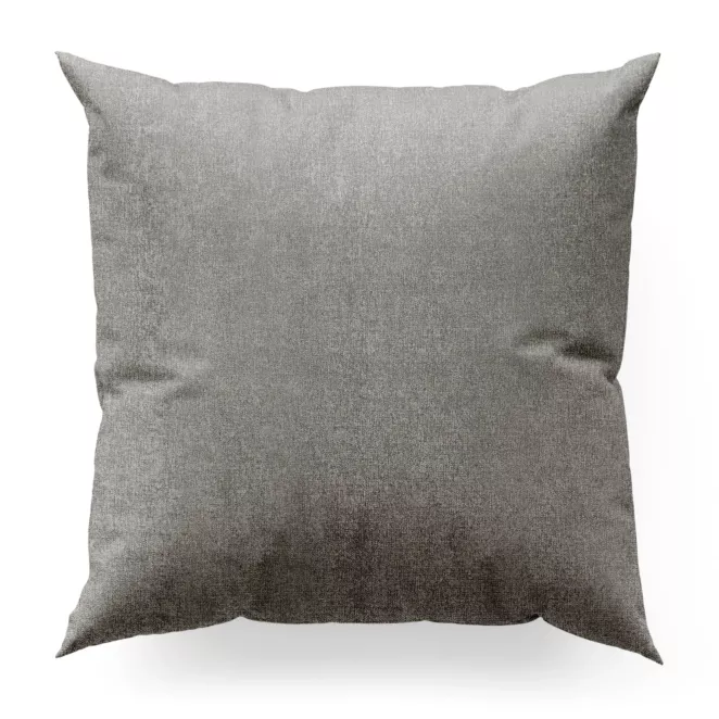 Poszewka szyta popielata z miękkiej w dotyku tkaniny szenilowej