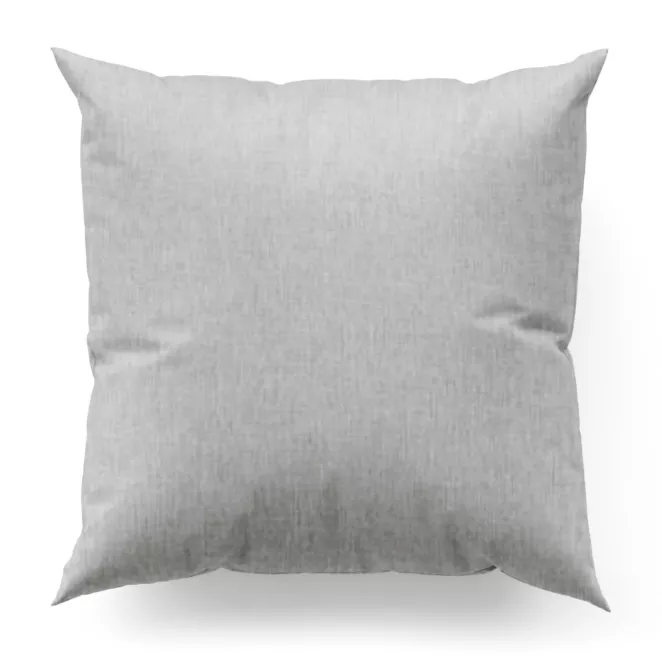 Poszewka szyta GEONOA srebrna z miękkiej tkaniny o naturalnym charakterze z widocznym ozdobnym splotem