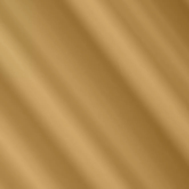 L148/22 Zasłona szyta na taśmie 5 cm musztardowa z gładkiej tkaniny zaciemniającej typu dimout wykończona obciążnikiem