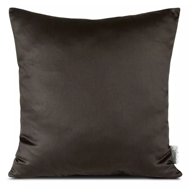 Poszewka na poduszkę 40x40 cm z satyny bawełnianej, gładka brązowa DINA Diva Line