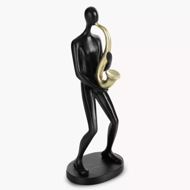 Figurka dekoracyjna mężczyzny z saksofonem
