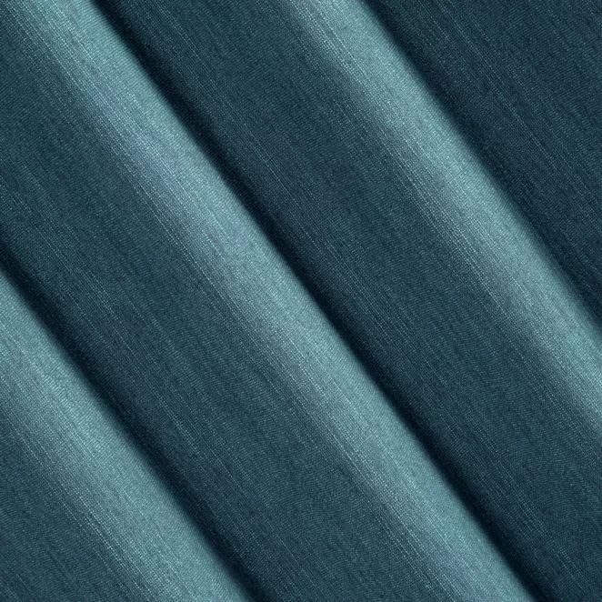R225/26 Zasłona szyta na taśmie 5 cm ciemnoniebieska z tkaniny o naturalnym splocie z efektem melanżu