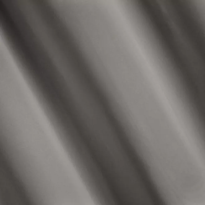 L107/9 Zasłona szyta na taśmie 5 cm popielata z gładkiej tkaniny zaciemniającej typu dimout