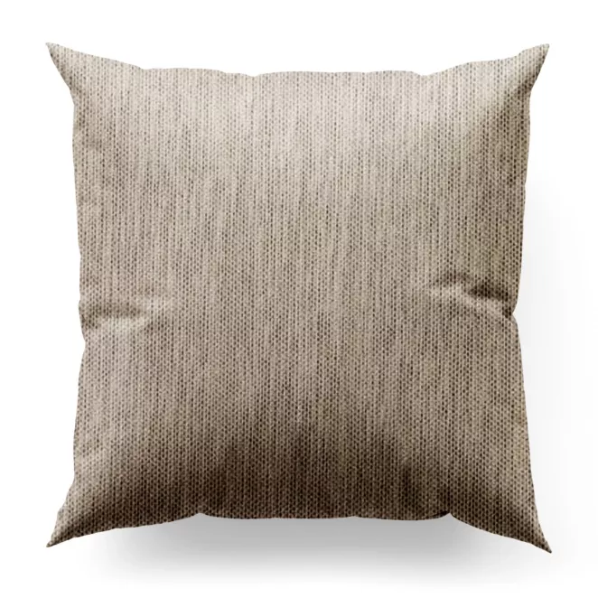 Poszewka szyta ELLEN beżowo brązowa z grubotkanej tkaniny z efektem dwukolorowej nici i lekkim połyskiem Italissima Eva Minge