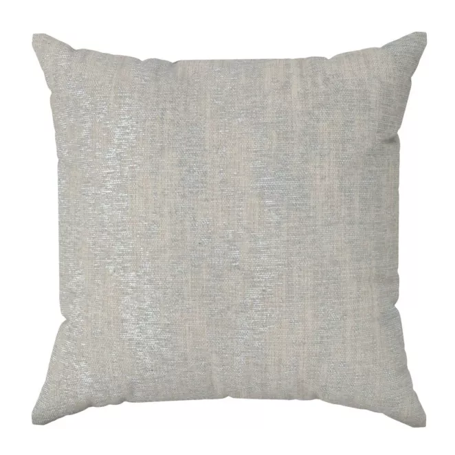 Poszewka szyta kremowo srebrna z eleganckiej tkaniny zasłonowej o prostym splocie z połyskującym dodatkiem