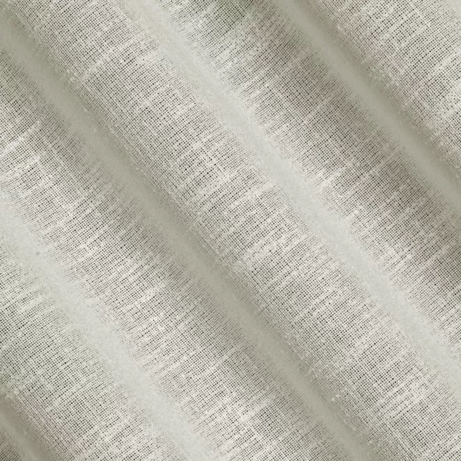 H211/3 Zasłona szyta na taśmie 5 cm naturalna z matowej luźnotkanej tkaniny z efektem melanżu, wykończona obciążnikiem