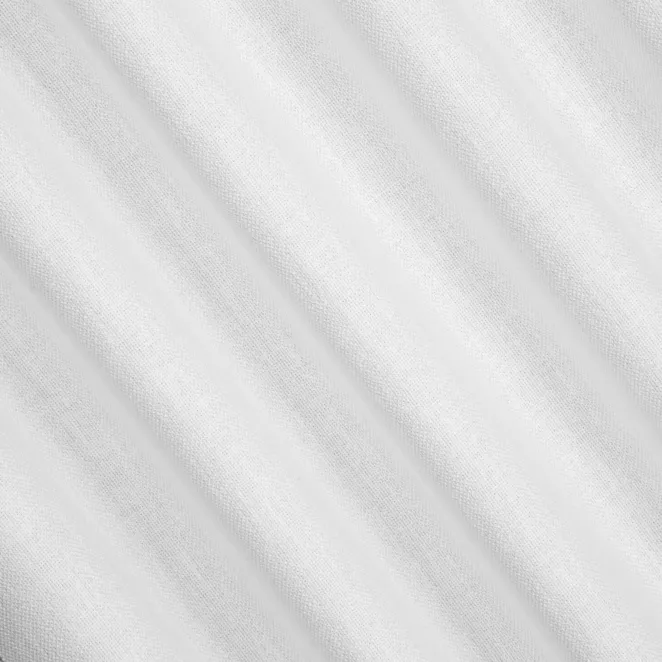 L181/2 Zasłona szyta na taśmie 5 cm biała z tkaniny szenilowej o wyraźnym splocie