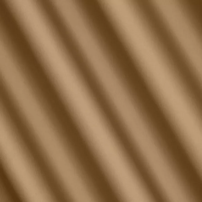 P242/22 Zasłona szyta na taśmie 5 cm złocista z gładkiej zaciemniającej tkaniny typu dimout