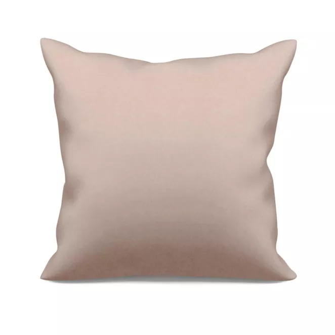 Poszewka szyta ADESSA pudrowo różowa z miękkiej tkaniny o welurowej strukturze