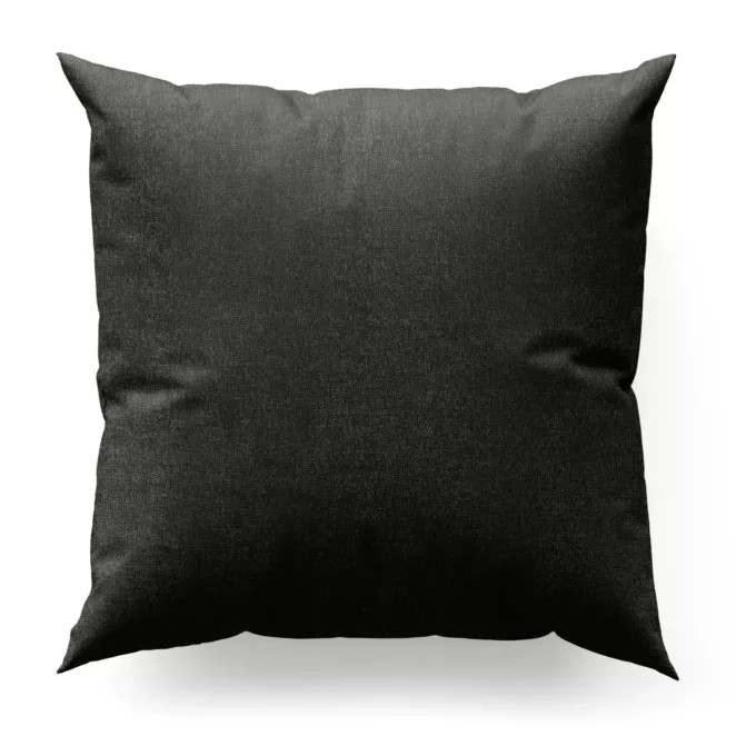 Poszewka szyta grafitowa z miękkiej w dotyku tkaniny szenilowej