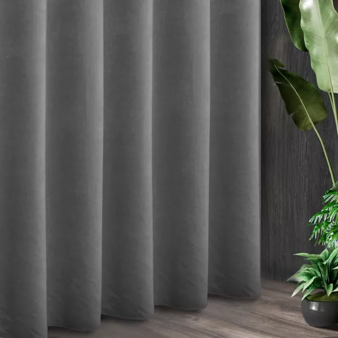 Tkanina zasłonowa ADORE gładka i miękka w dotyku o welurowej strukturze