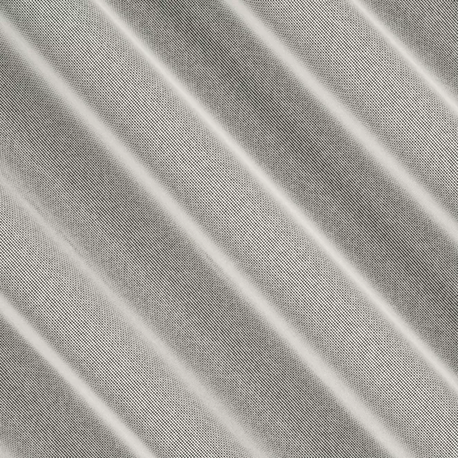 R192/6 Firana szyta na taśmie 5 cm kremowa z miękkiej matowej tkaniny o strukturze siatki, wykończona obciążnikiem, odporna na zaciągnięcia