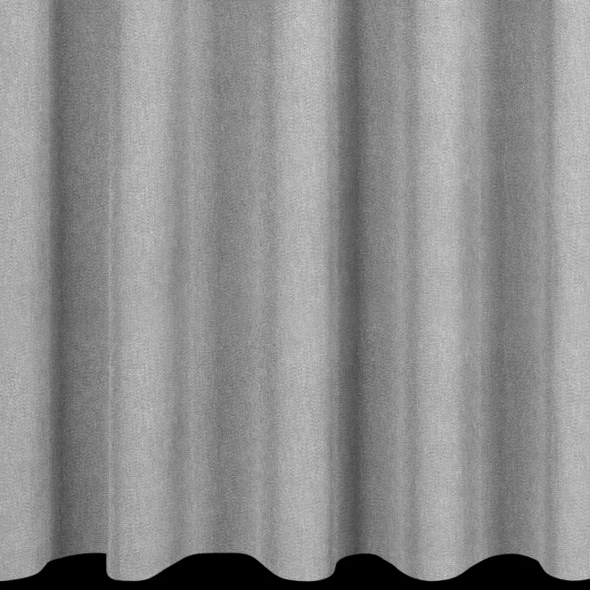 E118/11 Zasłona szyta na taśmie 5 cm popielata z tkaniny strukturalnej z delikatnym połyskiem