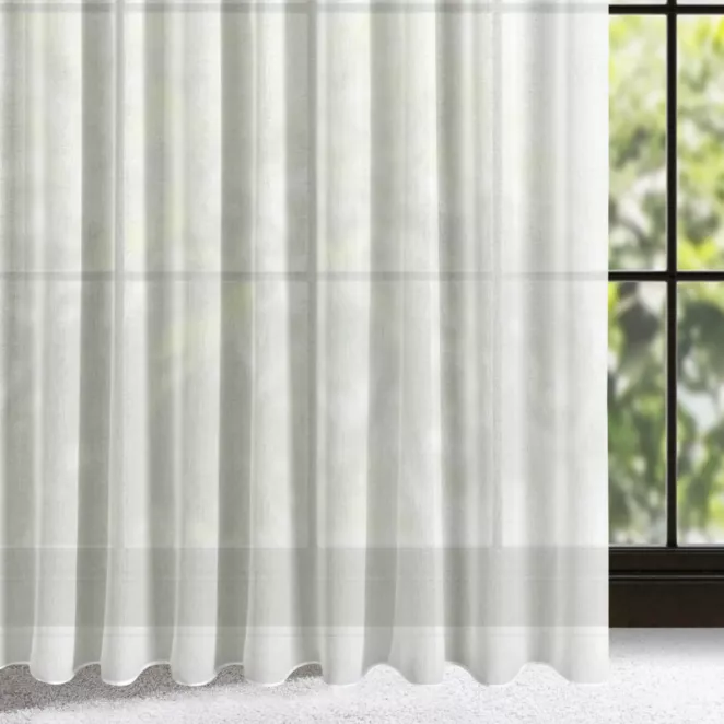 Firana biała z błyszczącej tkaniny o gęstym splocie 300x270 cm taśma MARGO