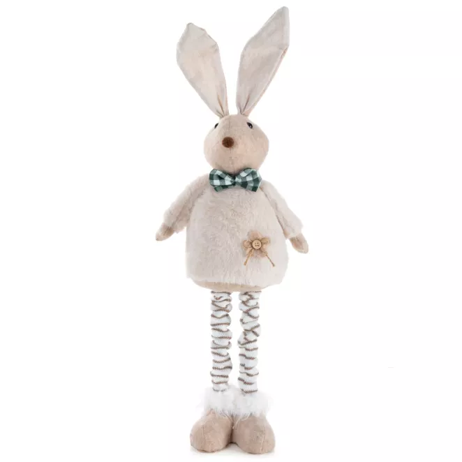 Figurka wielkanocna stojącego zajączka w uroczej muszce