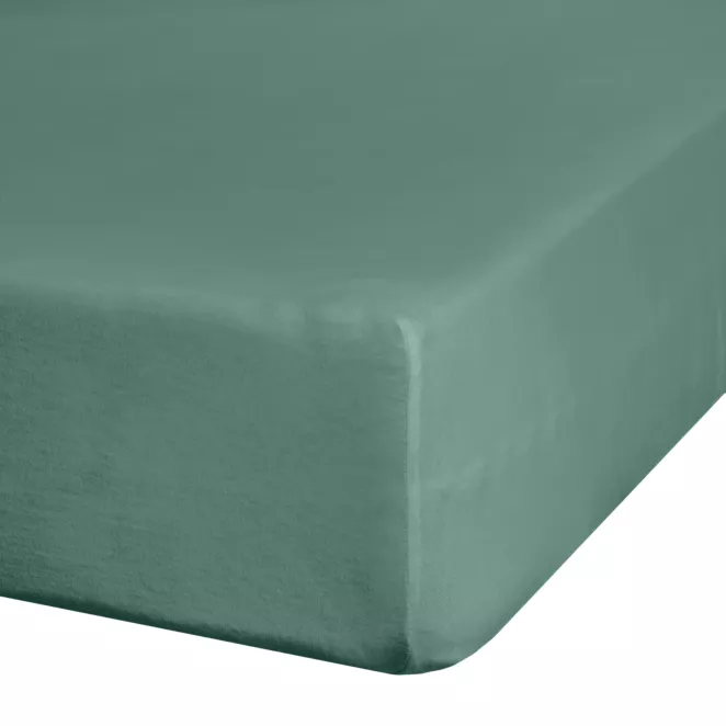 Prześcieradło jersey z gumką 140x200 cm z bawełny kolor miętowy 140 g/m2 ADELA