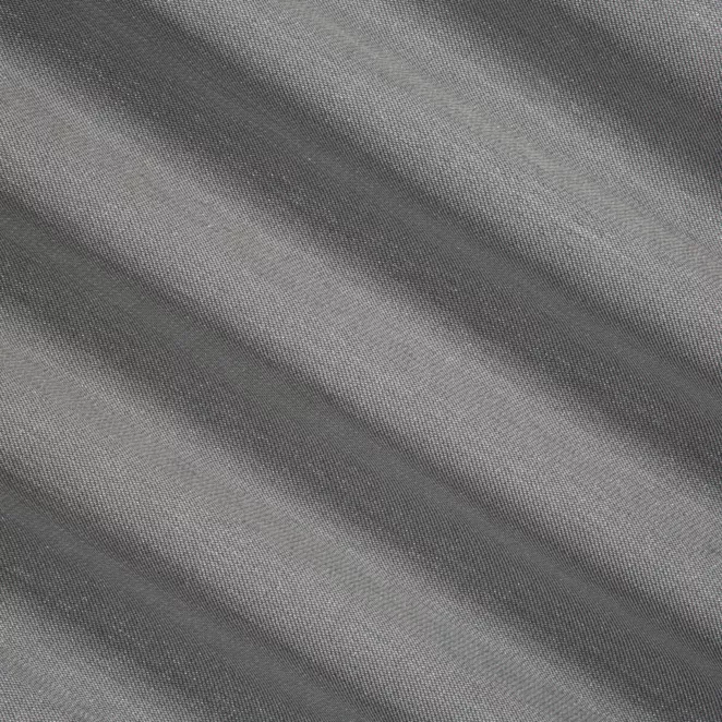 P274/2 Zasłona szyta na taśmie 5 cm popielato srebrzysta z melanżowej tkaniny w stylu eko z dodatkiem nici metalicznej