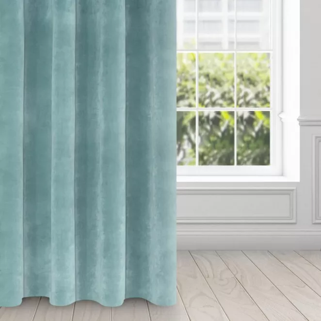 Zasłona morska z ekskluzywnego aksamitnego welwetu 290 g/m2 140x250 cm 10 szt. przelotek - VILLA