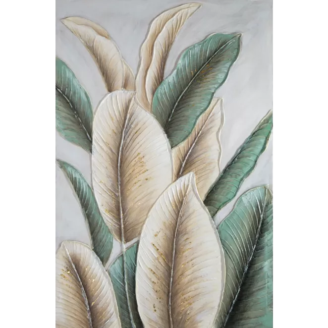Obraz LIŚCIE BANANOWACA ręcznie malowane na płótnie
