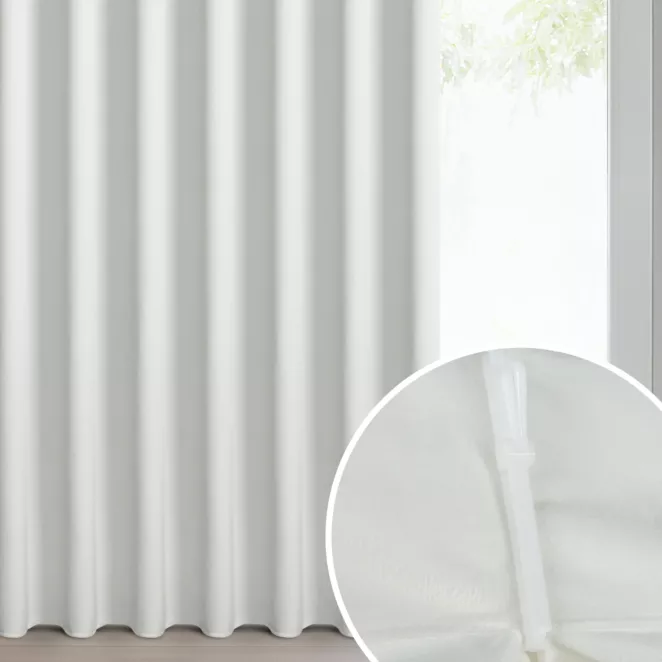 Zasłona biała z welwetowej tkaniny 80x270 cm (wymiar podany na gotowo) system flex - MELANIE