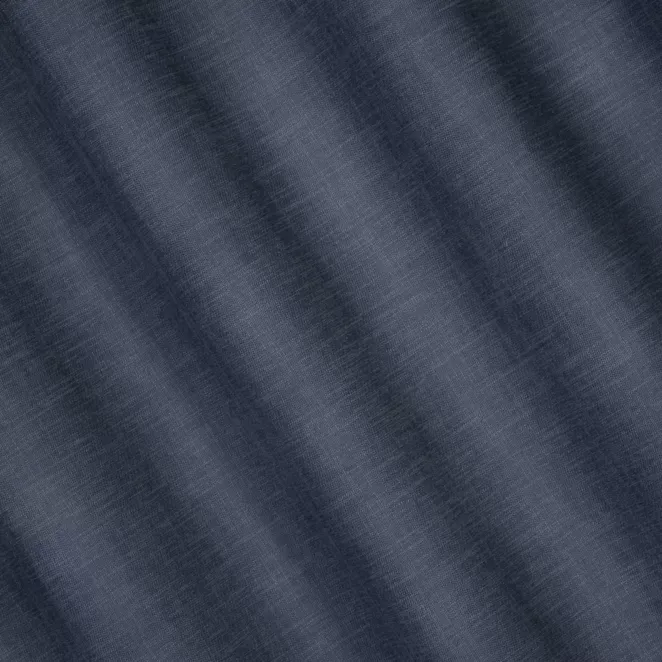 L130/10 Zasłona szyta na taśmie 5 cm granatowa o naturalnym, gęstym splocie w stylu eko