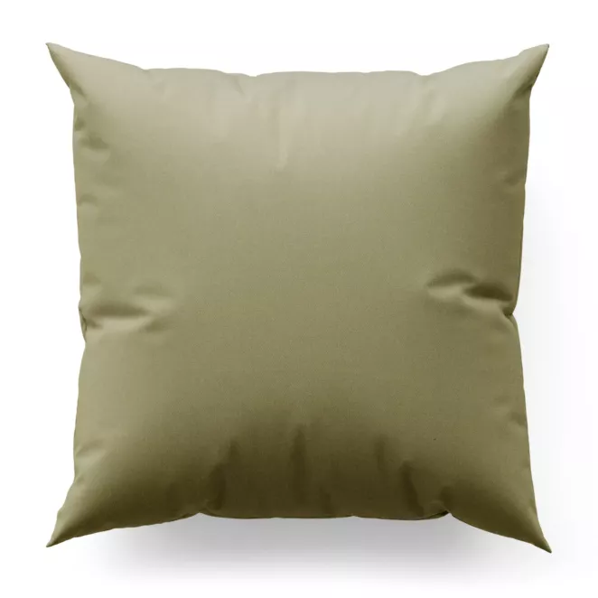 Poszewka szyta ciemnokremowa z gładkiej zaciemniającej tkaniny typu dimout