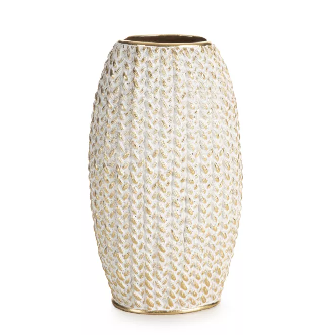 Wazon dekoracyjny MOLI zdobiony wzorem plecionego sweterka