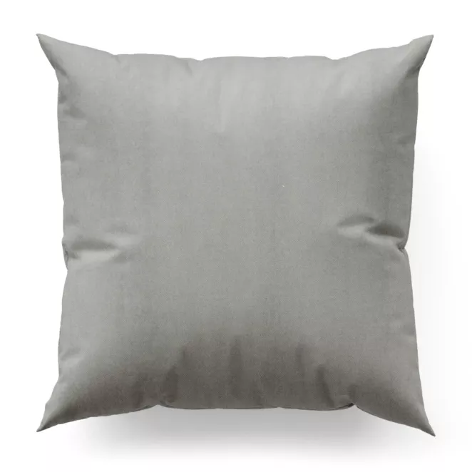 Poszewka szyta NADINE srebrna z miękkiej tkaniny o welurowej strukturze i wyraźnym splocie