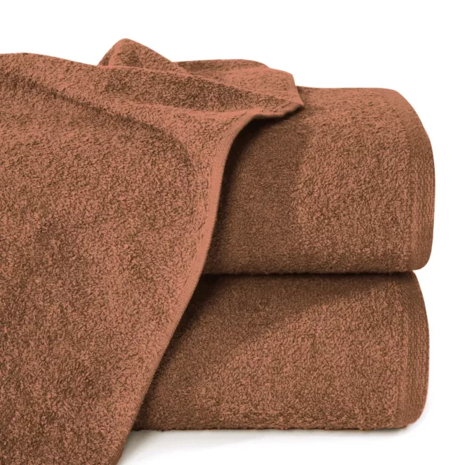 Ręcznik kąpielowy 70x140 cm bawełniany kolor ciemnobeżowy 400 g/m2 GŁADKI 1