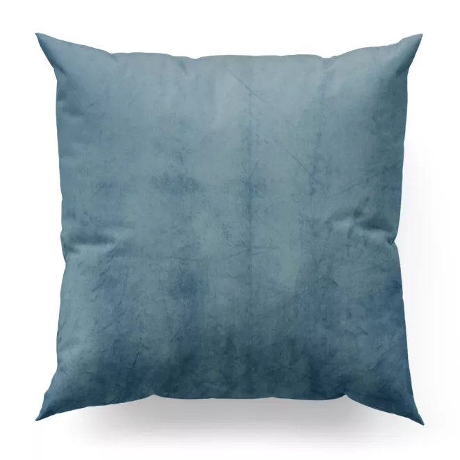 Poszewka szyta WALDO niebieska ze szlachetnej grubej tkaniny welwetowej o gramaturze 400g/m2